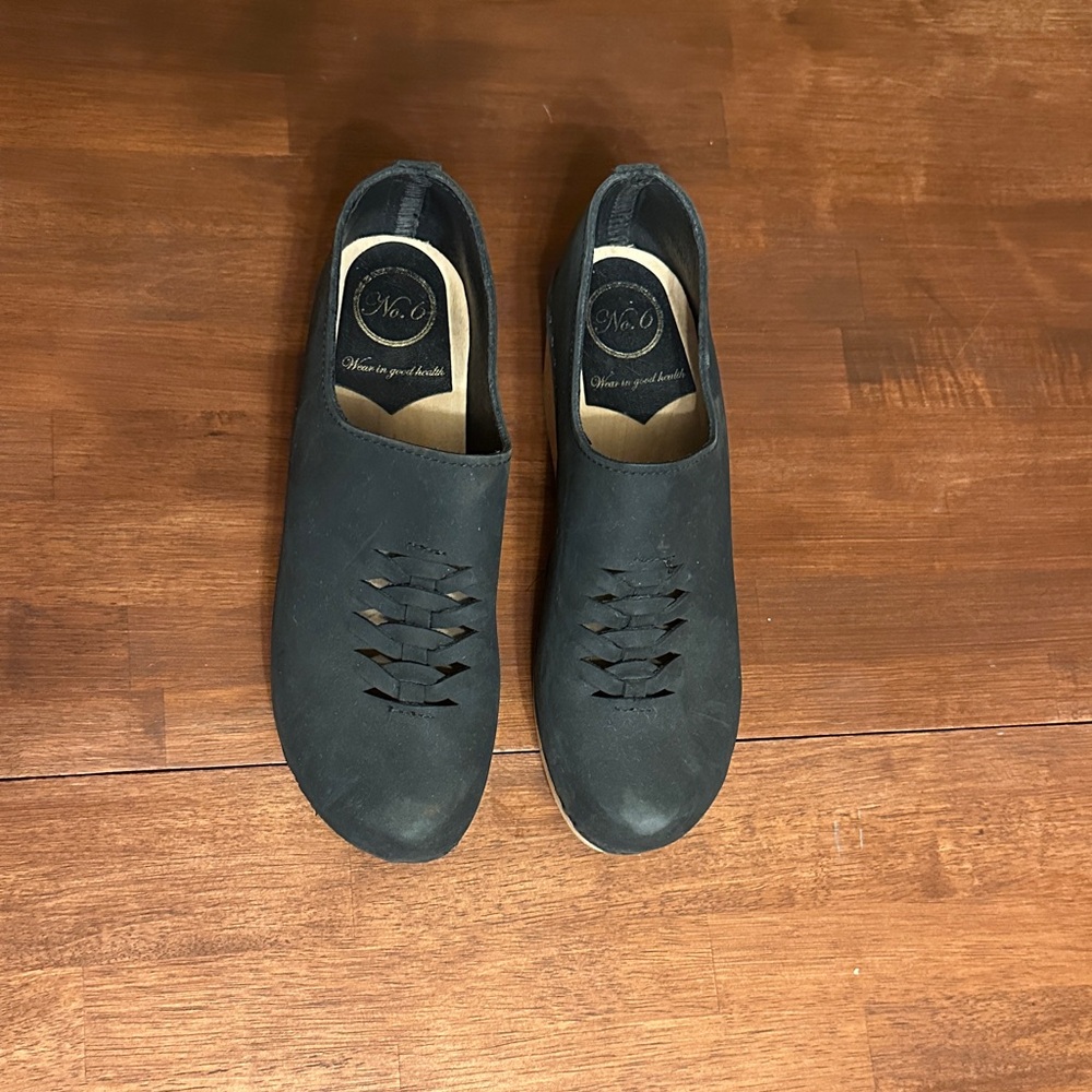 No. 6 suede clog
